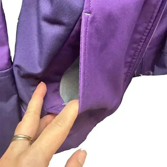 Free Tech Women's XS Purple Hooded Windbreaker Jacket Lightweight - Picture 8 of 9